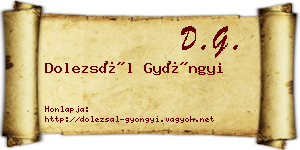 Dolezsál Gyöngyi névjegykártya